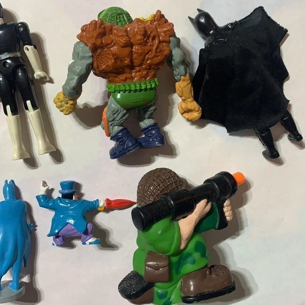 Vintage bundle 1980s action figure toys GI joe Batman ninja turtle power ranger